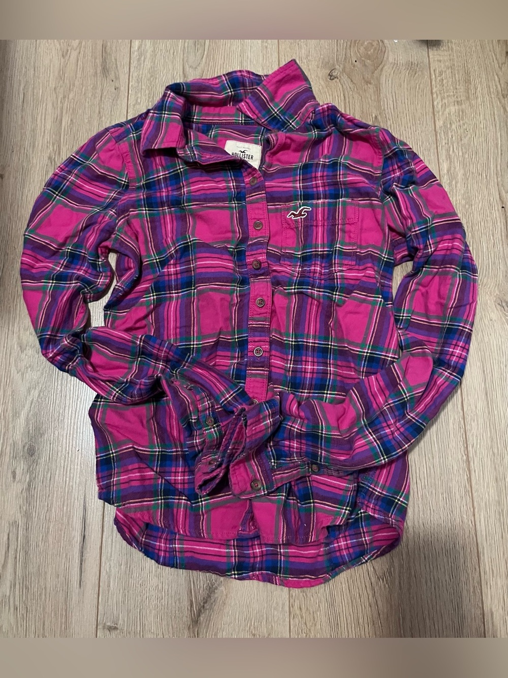 Hollister plaid button down